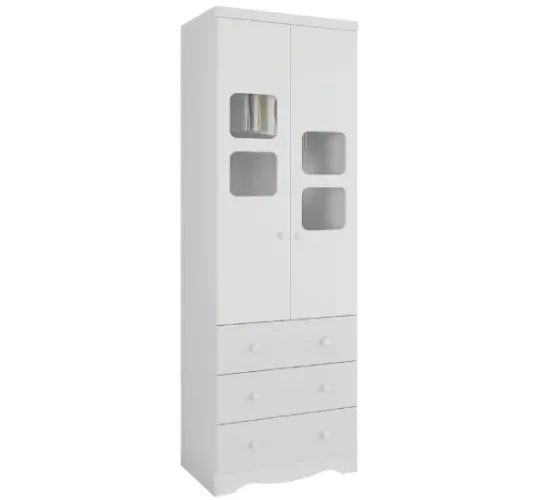 Guarda Roupa Lumi 2 Portas, 100% MDF (Novo)