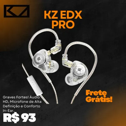 Fone KZ EDX PRO com Microfone