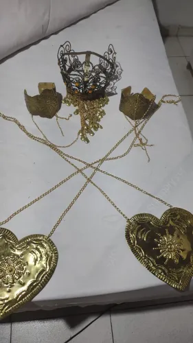 Adorno para orixá oxum dourado - candomblé