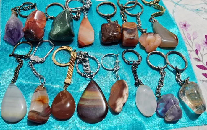 Coleção de Antigas Pedras Chaveiros