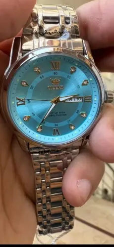 Relógio OLEVS Azul e Prata
