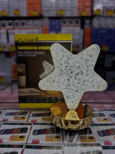 Luminária LED Formato de Estrela para Mesa e Cabeceira B-MAX BM-F1192