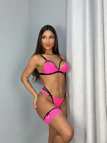 Conjunto lingerie Trio neon