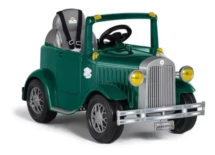 Carrinho Passeio Pedal Calesita 2 Em 1 Verde Calhambeque