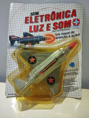 Avião Eletrônico Luz e Som Estrela - Anos 90 brinquedo ou coleção