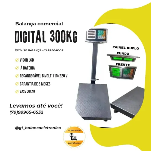 Balança Digital 300kg para Comércio
