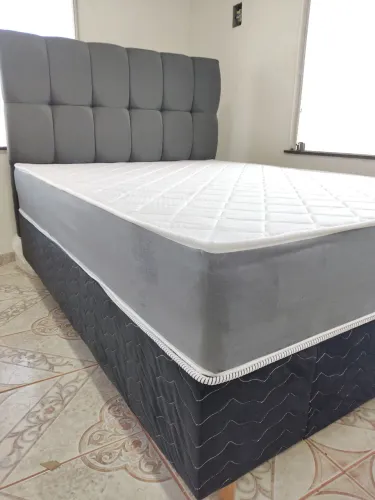 Cama Box Casal com Cabeceira Estofada