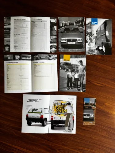 7 PROSPECTOS FOLDERS FIAT DOBLÔ, FIORINO 150,00 CADA!