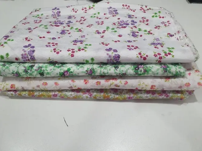 Pacote 4 Cortes de Tecido Popeline Florido (cod TD10)