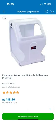 Estante protetora para motor de polimento