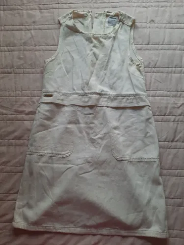 Vestido branco de algodão, tamanho M