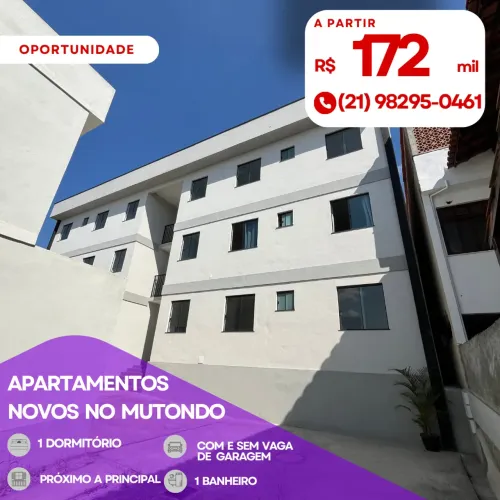 Apartamentos novos de 1 quarto - POSSIBILIDADE DE ENTRADA ZERO