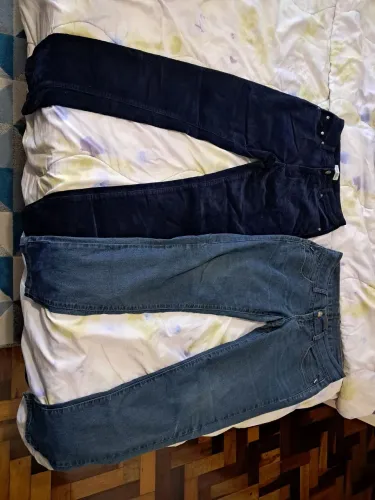 Calças femin. Jeans e Veludo tam. 42 - Ótimo Estado