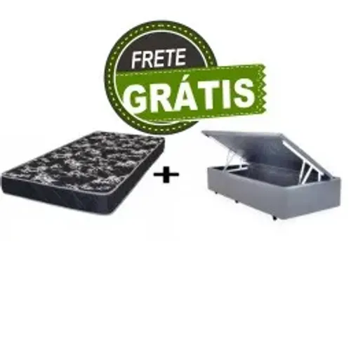 Kit Base Box Solteiro Baú + Colchão D45 17 cm