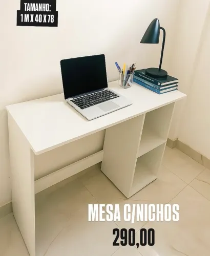 mesa com nichos 100%MDF