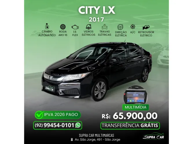 Honda City Sedan LX 1.5 Flex 16V 4P Aut. 2017