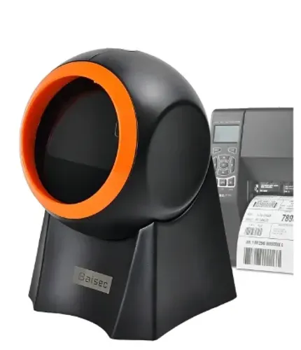 Leitor De Código De Barras Fixo Pdv Usb 1d 2d Qr Code Baisec Cor Preto