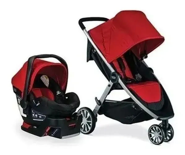 Carrinho de bebê 3 rodas travel system Britax B-Lively & B-Safe 35 cardinal