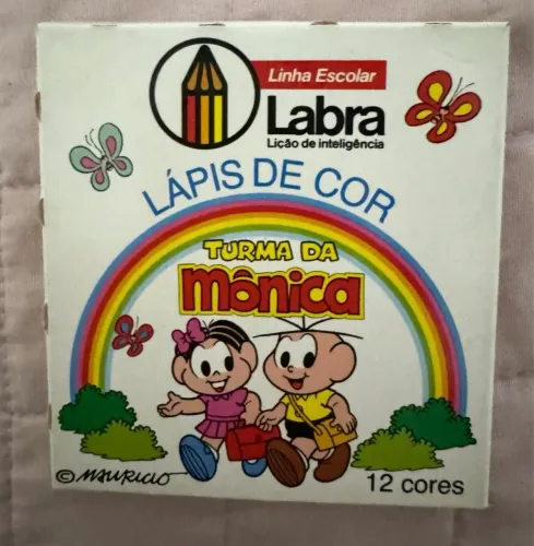 Mini caixinha de lápis Labra anos 80- Turma da Mônica 
