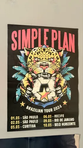 Pôster Autografado- Simple Plan Tour 2024 (Brazil)