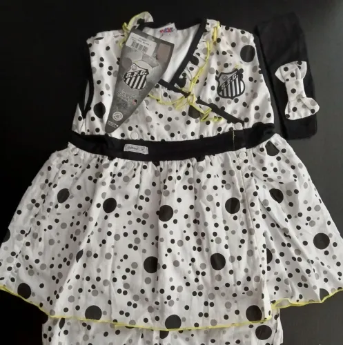 Vestido Infantil Santos e São Paulo - Novo 