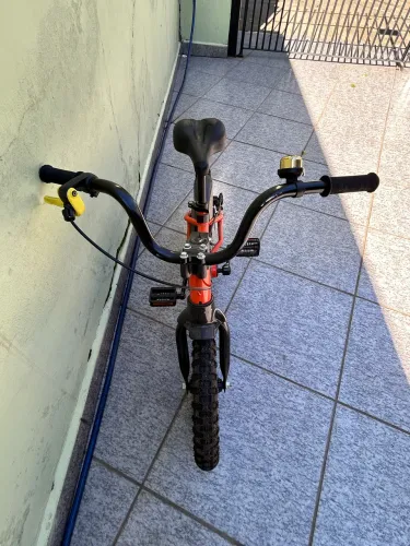 Bicicleta Infantil de Ciclismo Aro 14 500 Btwin Laranja