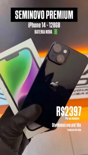iPhone 14 - 128GB - Saúde de bateria 100%