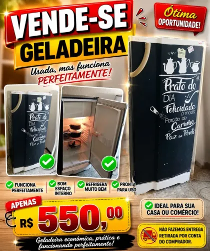 Geladeira Dako funcionando perfeitamente passamos cartão