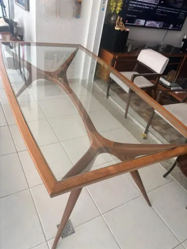 Mesa de Jantar Vladimir Kagan 2,00 x 1,10 m + 6 Cadeiras Arquivo Contemporâneo - Design Es