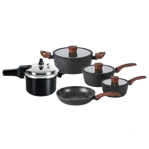 Jogo de panela brinox com panela de pressão