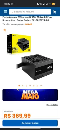 Fonte Corsair CX650W