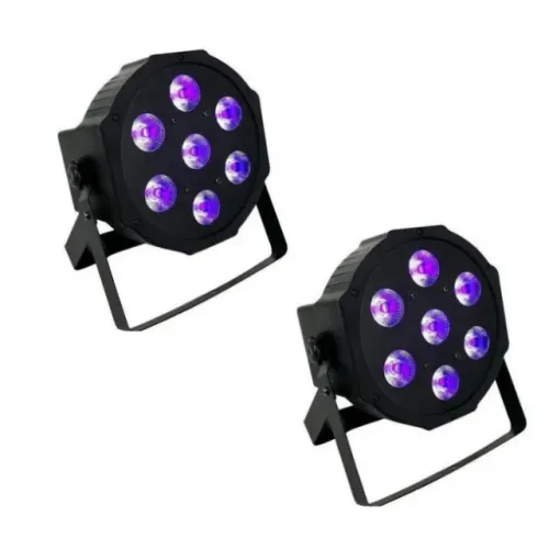 Par de Canhões de Led Refletor 7x9 Rgb Festa Iluminação