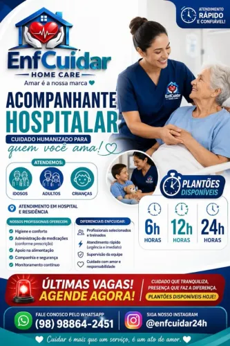 Agência de Cuidadores EnfCuidar - Amar é a nossa marca.