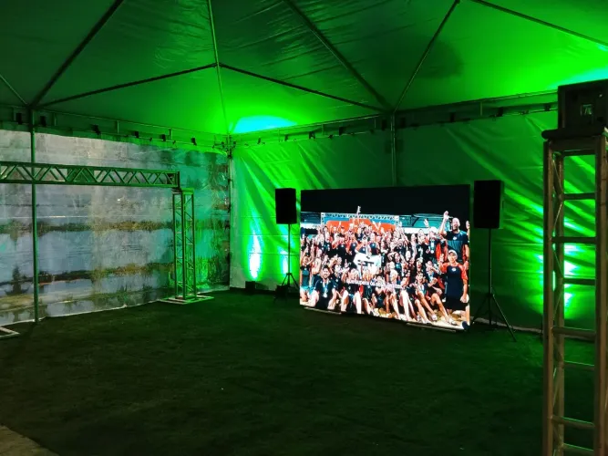 Som luz painel de led
