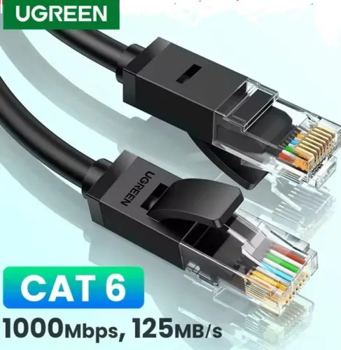 Cabo de Rede Cat6 1m Flat Ugreen Gigabit 1000Mbps Ethernet