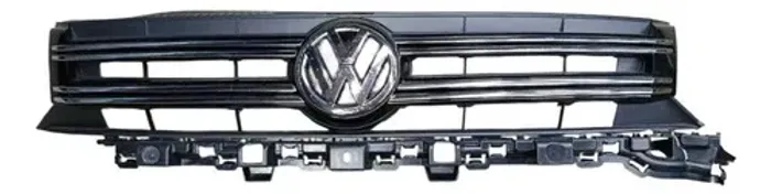 Grade Frontal Parachoque Tiguan 2012 2013 Cromada Detalhe Preto Natural