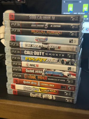 Lote 13 Jogos PS3 Originais - Guitar Hero, Mortal Kombat, Gran Turismo + outros