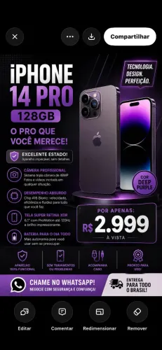 IPHONE 14 PRO MAX "IMPERDIVEL" PURPLE