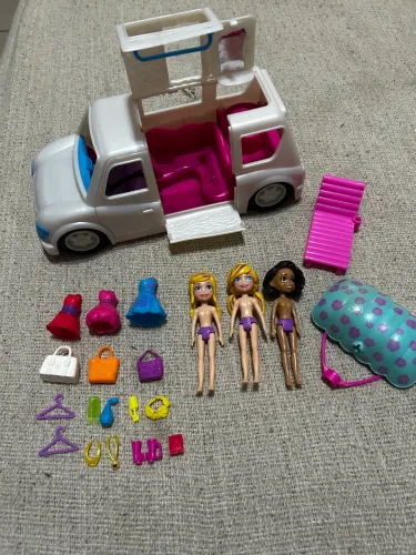 Polly Pocket + limousine e acessórios