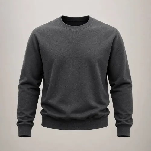 Moletom masculino gola redonda cinza chumbo tamanho G novo
