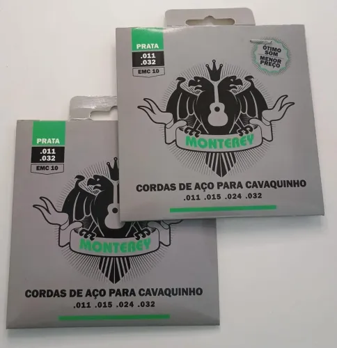 Corda de Cavaquinho MonteRey Prata - 4 Cordas. Aço 0.11