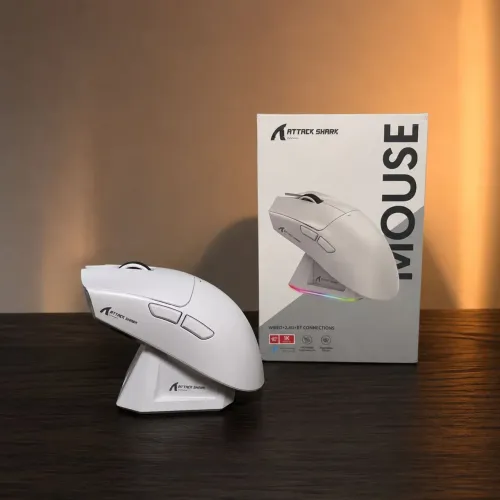 Mouse Gamer Attack Shark X11 Sem Fio RGB | 2.4G + Bluetooth