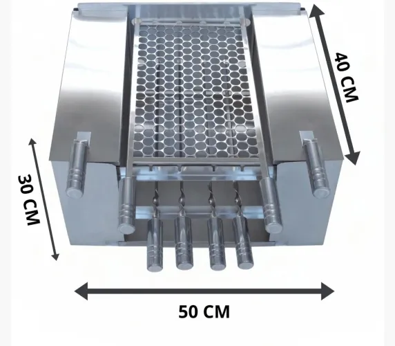 Churrasqueira carvão sem fumaça double grill