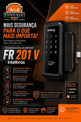 Fechadura Digital intelbras FR 201V (INSTALADA)