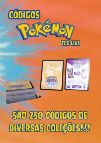 250 Códigos Pokémon TCG Live - Códigos de coleções aleatórias