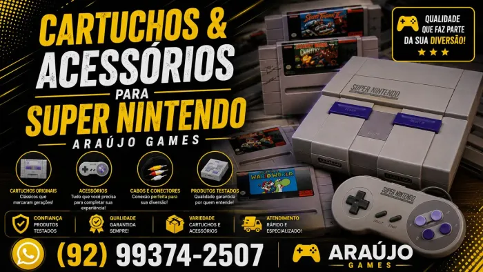 Cartuchos & Acessórios de Super Nintendo [Nova Cidade]