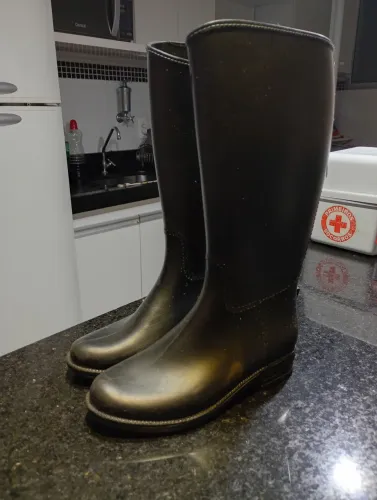 Bota infantil de borracha para equitação