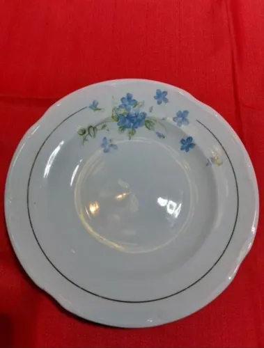 prato fundo porcelana vintage floral