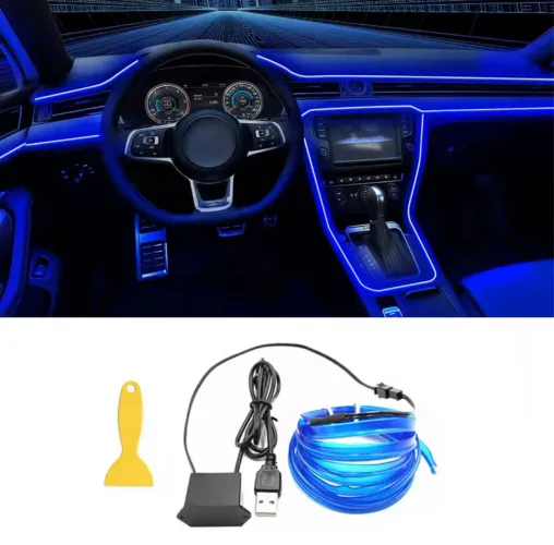 Lâmpada led filete para painel carro - Cor branco azulado