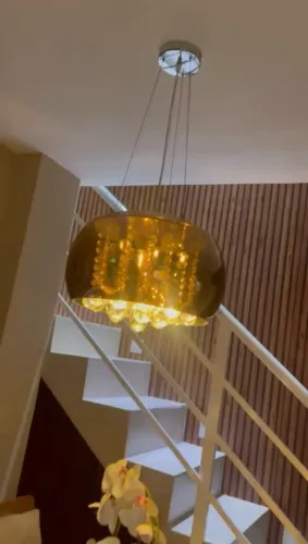 Lustre de Luxo, todo em vidro